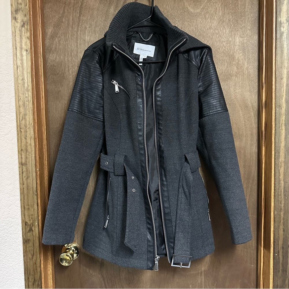 Bcbgeneration Full Zip Pea Coat Medium - image 1